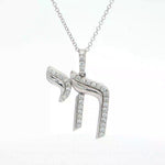 Load image into Gallery viewer, 14KT Gold Chai Pendant Necklace With Diamonds – Yellow, Rose & White Gold