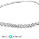 Load image into Gallery viewer, 18KT White Gold Diamond Graduated Choker Necklace (20.56 cttw diamonds)