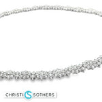 Load image into Gallery viewer, 18KT White Gold Diamond Graduated Choker Necklace (20.56 cttw diamonds)