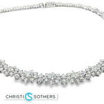 Load image into Gallery viewer, 18KT White Gold Diamond Graduated Choker Necklace (20.56 cttw diamonds)