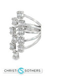 Load image into Gallery viewer, 18KT White Gold Diamond Piano Ring (1.26 cttw diamonds)