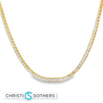 Load image into Gallery viewer, 18KT Yellow Gold Diamond Tennis Necklace (2.42 cttw diamonds)