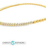 Load image into Gallery viewer, 18KT Yellow Gold Diamond Bead Marquise Choker Necklace (2.72 cttw diamonds)
