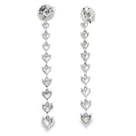 Load image into Gallery viewer, 18KT White Gold Heart-Shaped Diamond Dangle Earrings (4.63 cttw)
