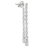 Load image into Gallery viewer, 18KT White Gold Heart-Shaped Diamond Dangle Earrings (4.63 cttw)
