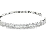Load image into Gallery viewer, 14KT White Gold Diamond Baguette Bangle (2.42 cttw diamonds)