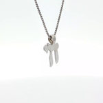 Load image into Gallery viewer, 14KT Yellow and White Gold Chai pendant (small)