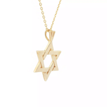 Load image into Gallery viewer, 14KT Yellow Gold Magen David Pendant
