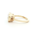 Load image into Gallery viewer, 14KT Yellow Gold Oval Lab-Grown Diamond Bezel Ring