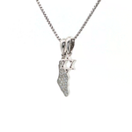 Load image into Gallery viewer, 14KT White Gold state of Israel & MagenDavid pendant