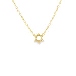Load image into Gallery viewer, Gold-Plated Sterling Silver Magen David Necklace (5.60 mm)