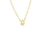 Load image into Gallery viewer, Gold-Plated Sterling Silver Magen David Necklace (5.60 mm)