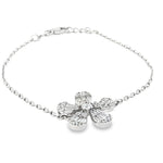 Load image into Gallery viewer, Sterling Silver Floral Chain Bracelet