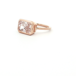 Load image into Gallery viewer, 14KT Rose Gold Fancy Pink Lab-Grown Diamond Bezel Ring (3.01 cttw diamond)