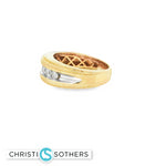 Load image into Gallery viewer, 14KT Yellow & White Gold Diamond Band Ring (0.80 cttw)