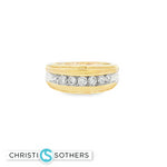 Load image into Gallery viewer, 14KT Yellow & White Gold Diamond Band Ring (0.80 cttw)