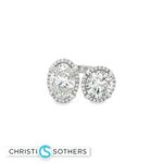 Load image into Gallery viewer, 14KT White Gold Multistone Ring with Oval and Round Lab-Grown Diamonds (8.96 cttw)