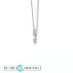 Load image into Gallery viewer, 18KT White Gold Diamond Flower Pendant Necklace (0.28 cttw)