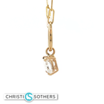 Load image into Gallery viewer, 14KT Yellow Gold Bezel Emerald-Cut Diamond Necklace (3.08 ct, Lab-Grown)