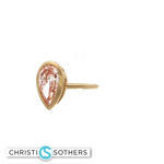 Load image into Gallery viewer, Matte 14KT Yellow Gold Fancy Pink Diamond Bezel Solitaire Ring (3.01 ct)