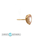 Load image into Gallery viewer, Matte 14KT Yellow Gold Fancy Pink Diamond Bezel Solitaire Ring (3.01 ct)