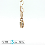 Load image into Gallery viewer, 14KT Yellow Gold Cushion Bezel Necklace with Lab-Grown Diamond Pendant (2.10 ct)