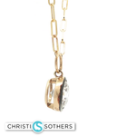 Load image into Gallery viewer, 14KT Yellow Gold Bezel Necklace with Lab-Grown Round Brilliant Diamond (5.09 ct)