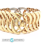 Load image into Gallery viewer, 18KT Yellow Gold Diamond Bangle Bracelet (4.00 cttw, Natural Diamonds)