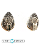 Load image into Gallery viewer, 18KT Yellow Gold Textured Pavé Diamond TearDrop Earrings (7.00 cttw)