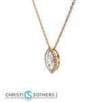 Load image into Gallery viewer, 14KT Yellow Gold Marquise Diamond Necklace with Lab-Grown Diamond (1.24 cttw)
