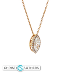 Load image into Gallery viewer, 14KT Yellow Gold Marquise Diamond Necklace with Lab-Grown Diamond (1.24 cttw)
