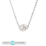 Load image into Gallery viewer, 14KT White Gold Pear Diamond Necklace with Lab-Grown Diamond Pendant (1.03 ct)