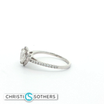 Load image into Gallery viewer, 14KT White Gold Heart-Shaped Engagement Ring with Lab-Grown Diamond (1.38 cttw)