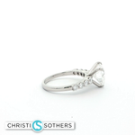 Load image into Gallery viewer, 14KT White Gold Heart-Shaped Diamond Ring with Lab-Grown Diamonds (3.55 cttw)