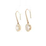 Load image into Gallery viewer, 14KT Yellow Gold Oval Diamond Drop Earrings with Lab-Grown Diamonds (2.08 cttw)
