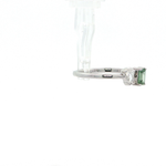 Load image into Gallery viewer, 14KT White Gold Toi et Moi Ring with Green & White Lab-Grown Diamonds (0.40 cttw)