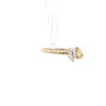Load image into Gallery viewer, 14KT Yellow Gold Toi et Moi Ring with White & Fancy Yellow Lab-Grown Diamonds (0.57 cttw)