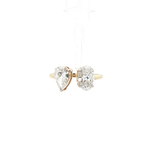 Load image into Gallery viewer, 14KT Yellow Gold Pear & Oval Diamond Toi et Moi Ring with Lab-Grown Diamonds (1.77 cttw)