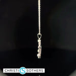 Load image into Gallery viewer, 14KT White Gold Diamond Studded Magen David