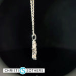 Load image into Gallery viewer, 14KT White Gold Diamond Baguette & Round Cut Magen David Pendant