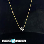 Load image into Gallery viewer, 14KT Gold Magen David Diamond Necklace