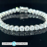 Load image into Gallery viewer, 14KT White Gold 15.18ct Lab Diamond Tennis Bracelet