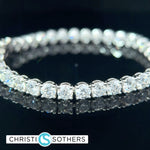 Load image into Gallery viewer, 14KT White Gold 15.18ct Lab Diamond Tennis Bracelet
