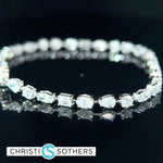 Load image into Gallery viewer, 14KT White Gold 6.00ct Lab Multi‑Shape Diamond Tennis Bracelet