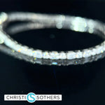 Load image into Gallery viewer, 14KT White Gold 6.68ct Lab Round & Emerald Cut Diamond Tennis Bracelet