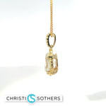 Load image into Gallery viewer, 14KT Yellow Gold 1.32ct Lab Pear & Round Diamond Necklace