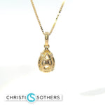 Load image into Gallery viewer, 14KT Yellow Gold 1.32ct Lab Pear & Round Diamond Necklace