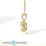 Load image into Gallery viewer, 14KT Yellow Gold 2.07ct Lab Round Diamond 4‑Prong Necklace