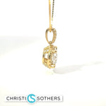 Load image into Gallery viewer, 14KT Yellow Gold 2.07ct Lab Round Diamond 4‑Prong Necklace