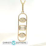 Load image into Gallery viewer, 14KT Yellow Gold 2.56cttw Lab‑Grown Multi‑Shape Diamond Pendant